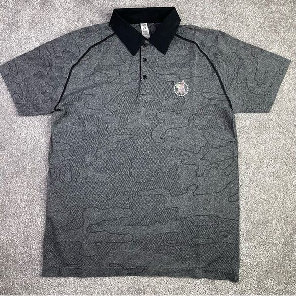 UNRL X Transfusion Barstool Sports Polo Shirt Mens Small Gray Camo Seamless Golf - Picture 1 of 11